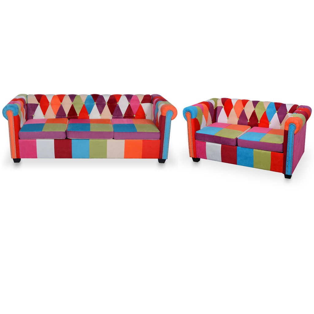 2-personers Chesterfield Sofa Stof