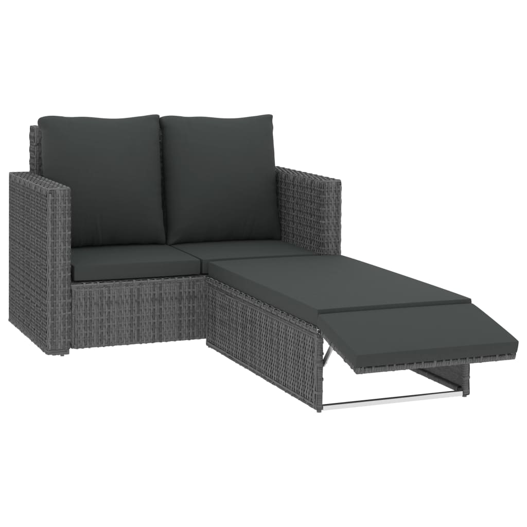 Loungesæt Til Haven 2 Dele Med Hynder Polyrattan