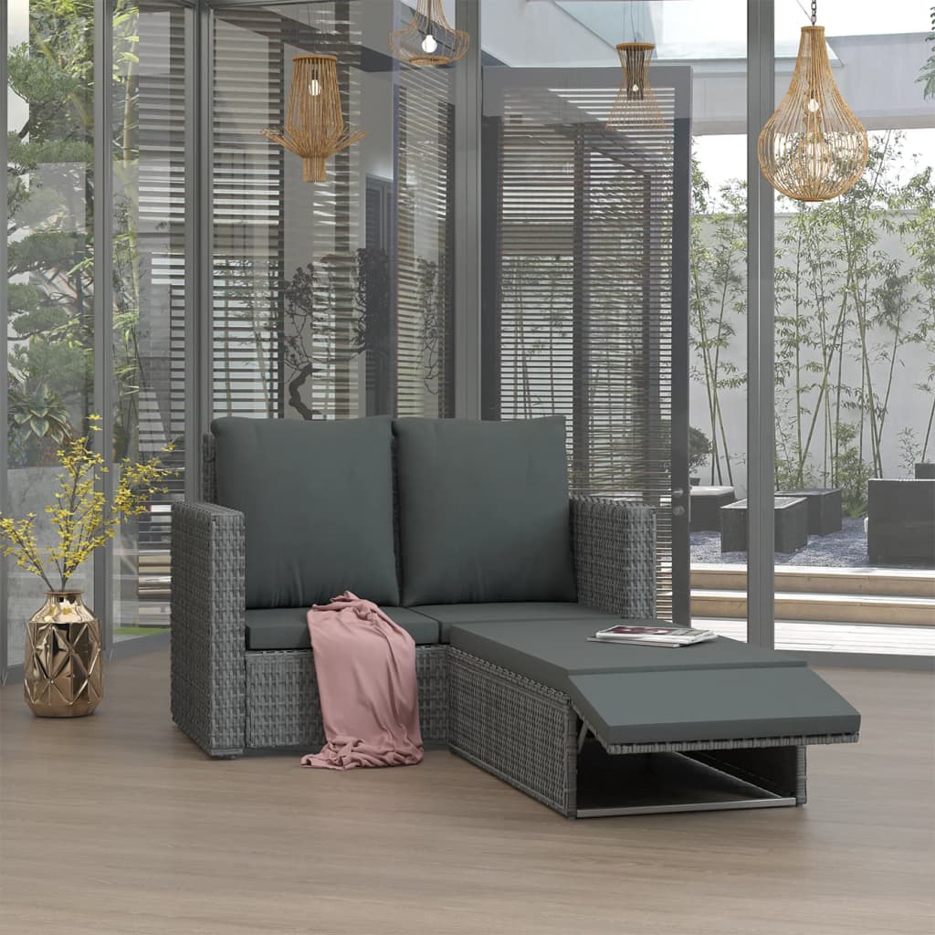 Loungesæt Til Haven 2 Dele Med Hynder Polyrattan