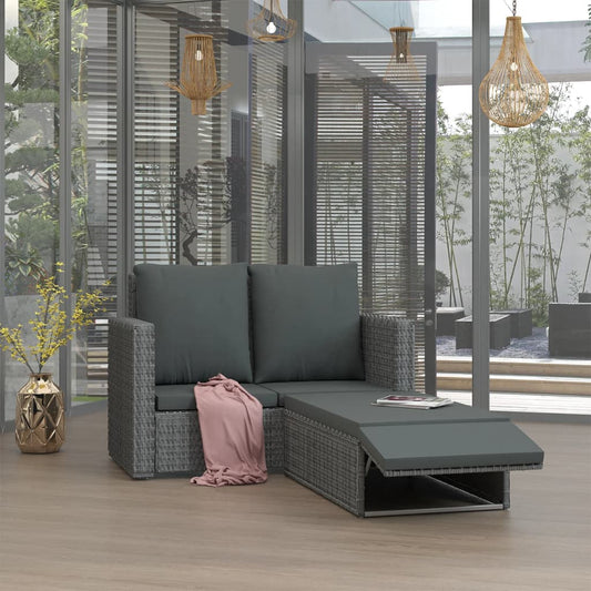 Loungesæt Til Haven 2 Dele Med Hynder Polyrattan