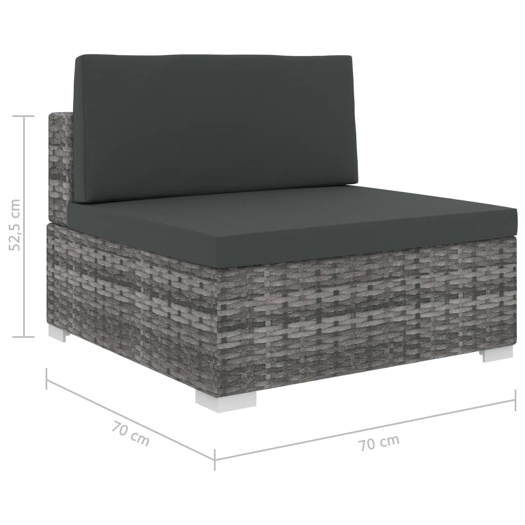 Loungesæt Til Haven 6 Dele Med Hynder Polyrattan