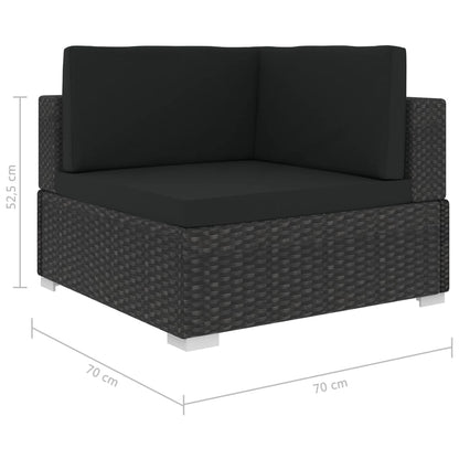 Loungesæt Til Haven 6 Dele Med Hynder Polyrattan