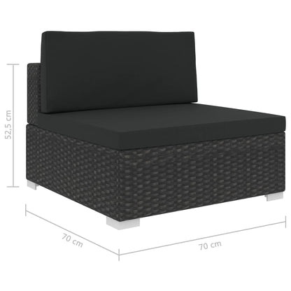 Loungesæt Til Haven 6 Dele Med Hynder Polyrattan