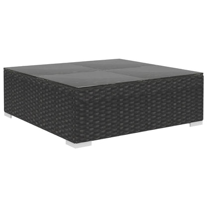Haveloungesæt 12 Dele Med Hynder Polyrattan Sort