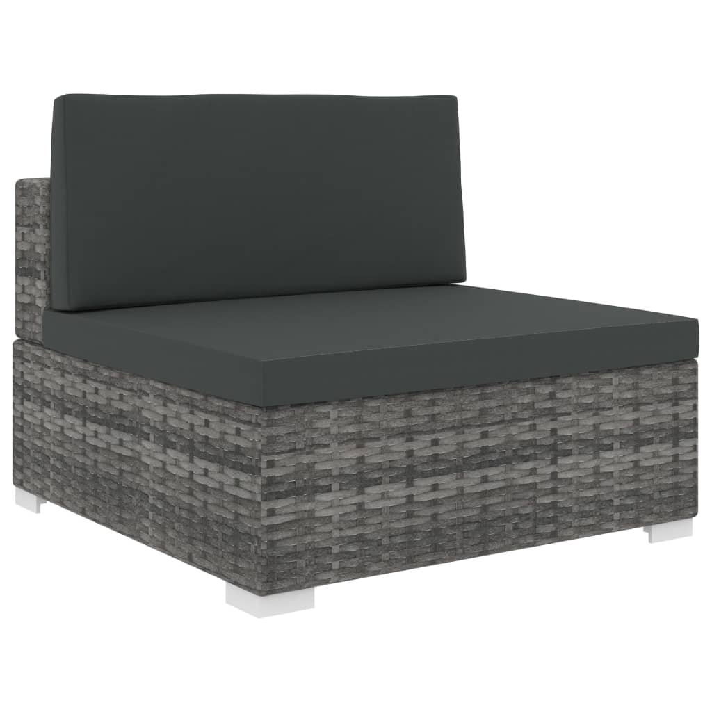 Midtersæde Til Sofa 1 Stk. Med Hynder Polyrattan - Hovedbillede