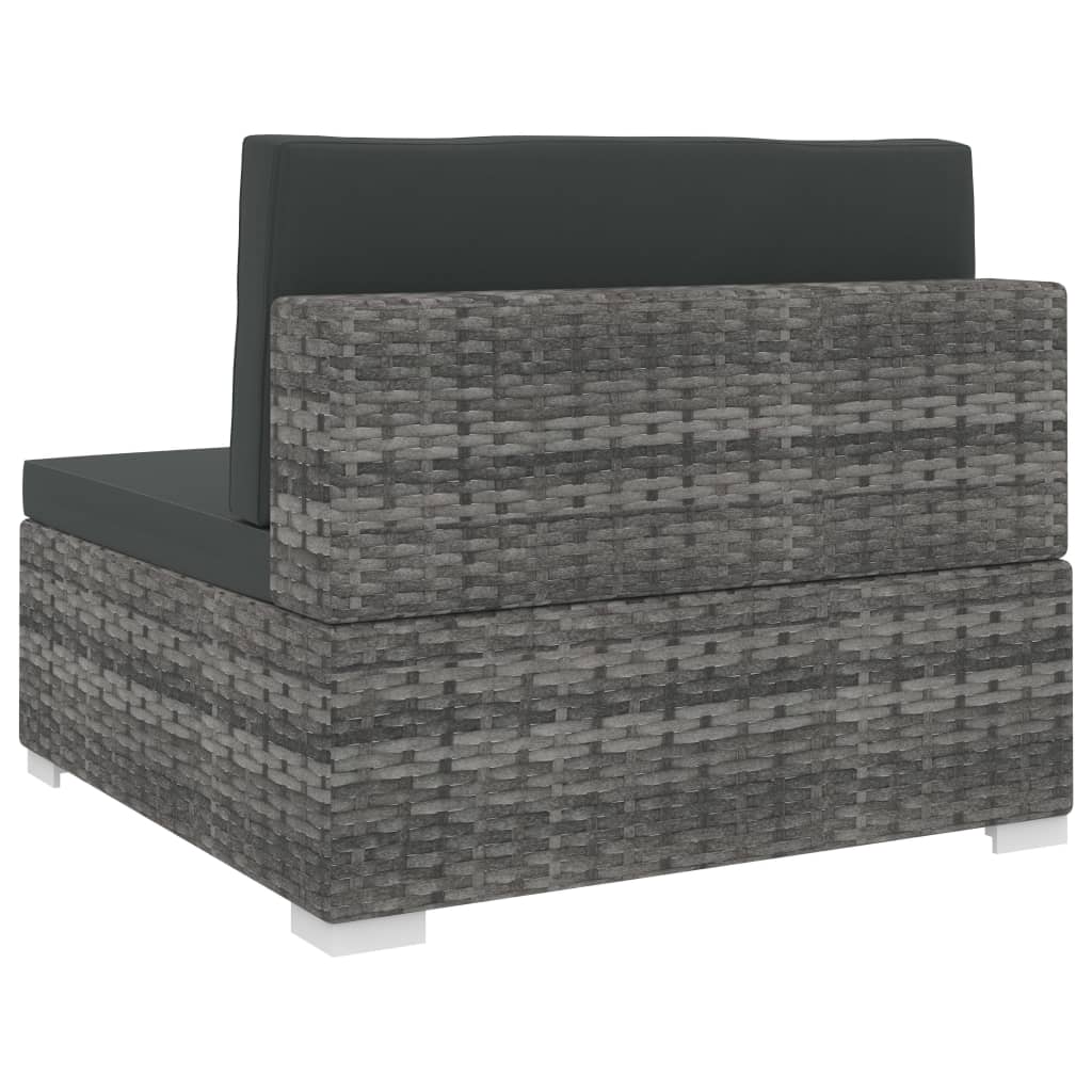 Midtersæde Til Sofa 1 Stk. Med Hynder Polyrattan - Billede 4