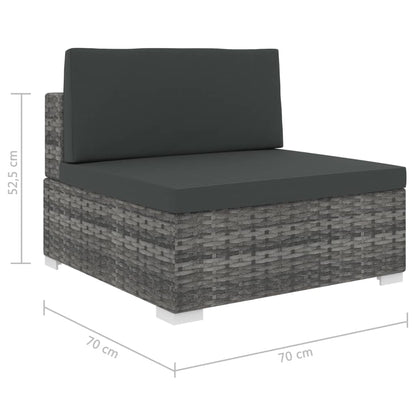 Midtersæde Til Sofa 1 Stk. Med Hynder Polyrattan - Billede 5