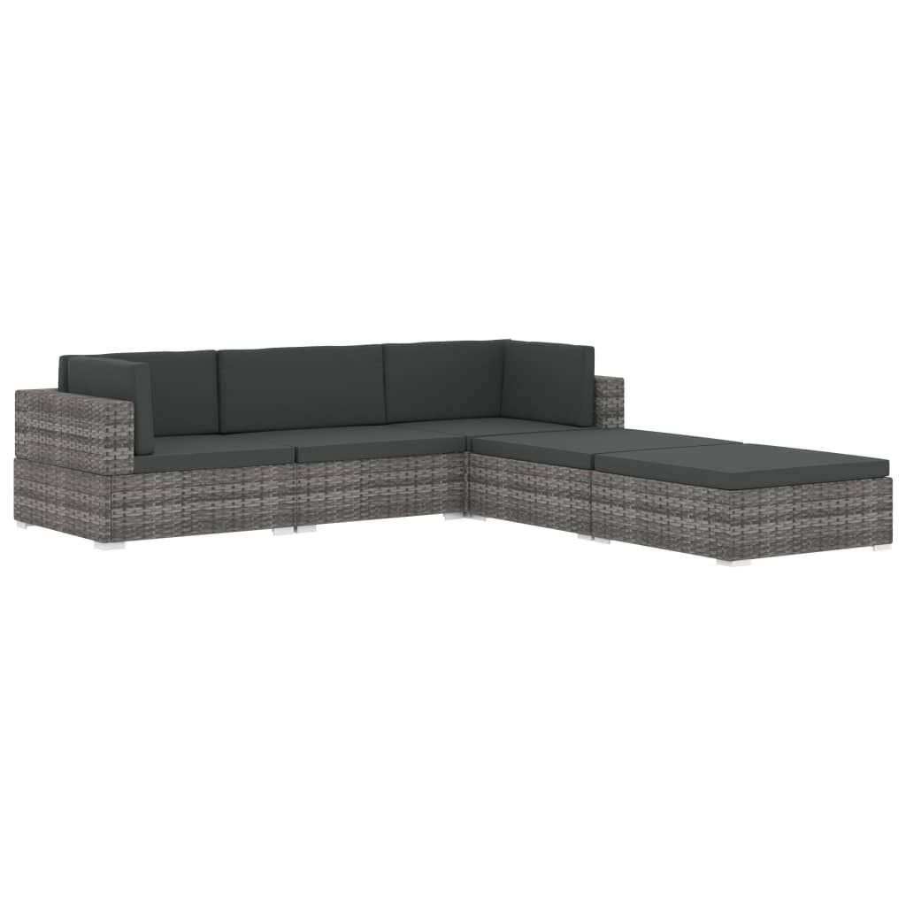 Midtersæde Til Sofa 1 Stk. Med Hynder Polyrattan - Billede 10
