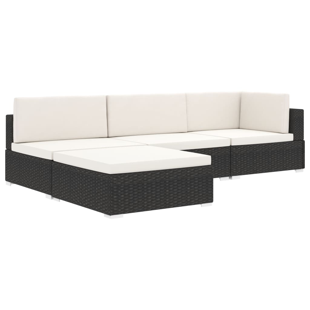 Fodskammel Til Sofa Med Hynde Polyrattan