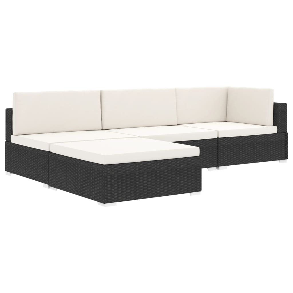 Fodskammel Til Sofa Med Hynde Polyrattan