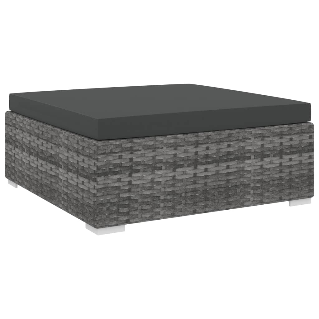 Fodskammel Til Sofa Med Hynde Polyrattan