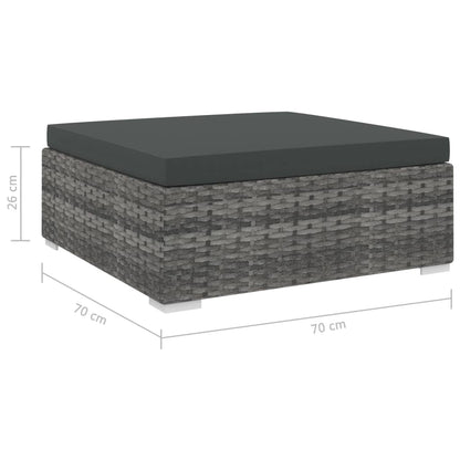 Fodskammel Til Sofa Med Hynde Polyrattan