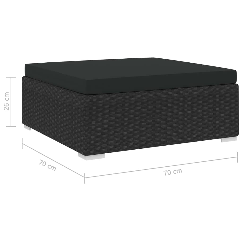Fodskammel Til Sofa Med Hynde Polyrattan