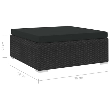 Fodskammel Til Sofa Med Hynde Polyrattan