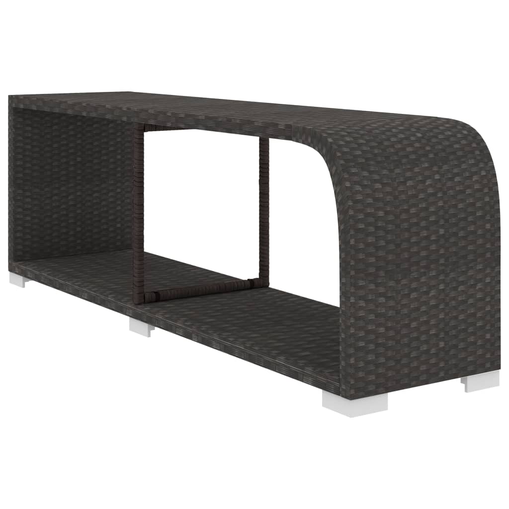 Haveloungesæt 11 Dele Med Hynder Polyrattan Sort