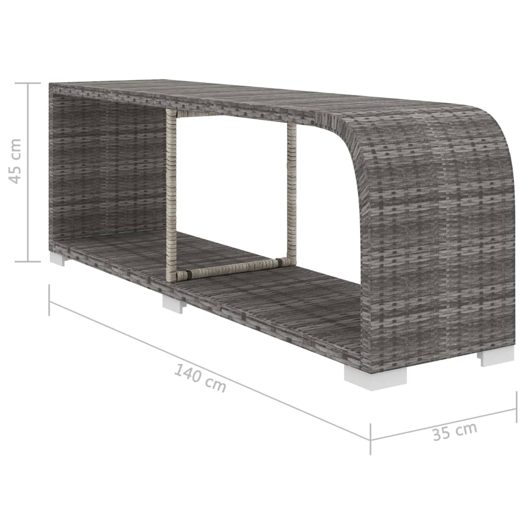 Haveloungesæt 11 Dele Med Hynder Polyrattan Sort