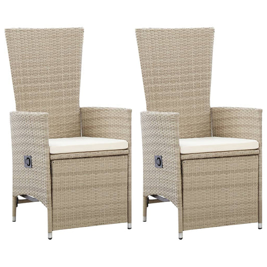 Havelænestole 2 Stk. Med Hynder Polyrattan
