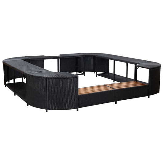 Omkrans Til Spabad 268X268X55 Cm Polyrattan