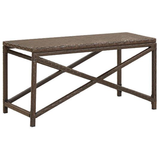 Havebænk Polyrattan Brun