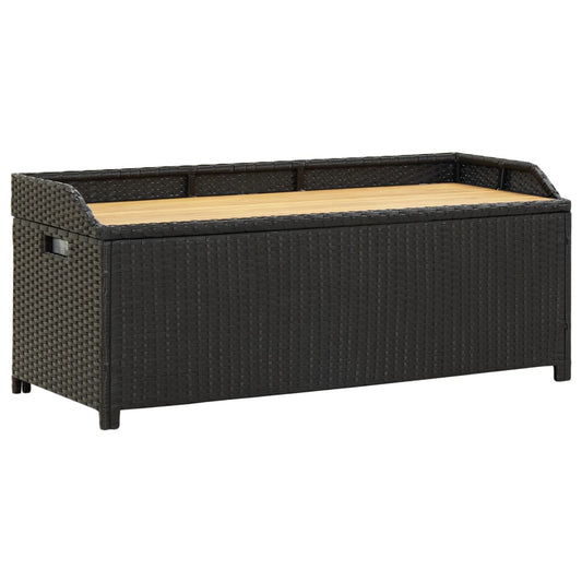 Havebænk Med Opbevaring 120 Cm Polyrattan