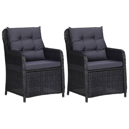 Havestole Med Hynder 2 Stk. Polyrattan - Hovedbillede