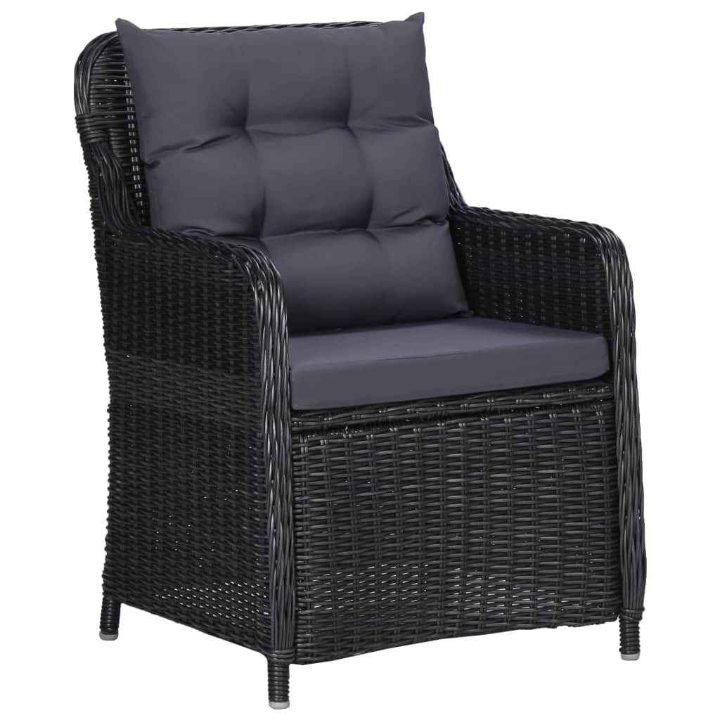 Havestole Med Hynder 2 Stk. Polyrattan - Billede 2