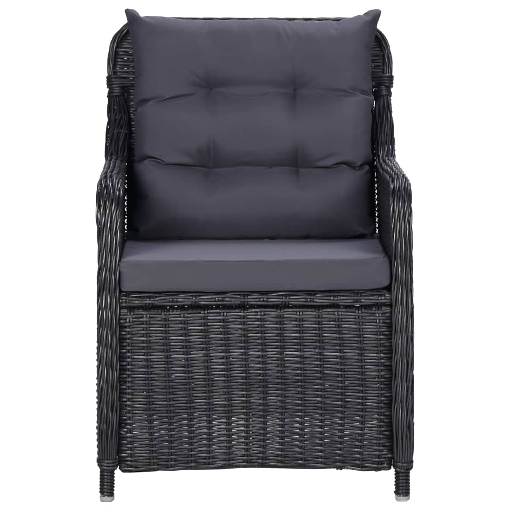 Havestole Med Hynder 2 Stk. Polyrattan - Billede 3
