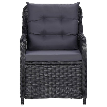 Havestole Med Hynder 2 Stk. Polyrattan - Billede 3