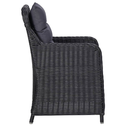 Havestole Med Hynder 2 Stk. Polyrattan - Billede 4
