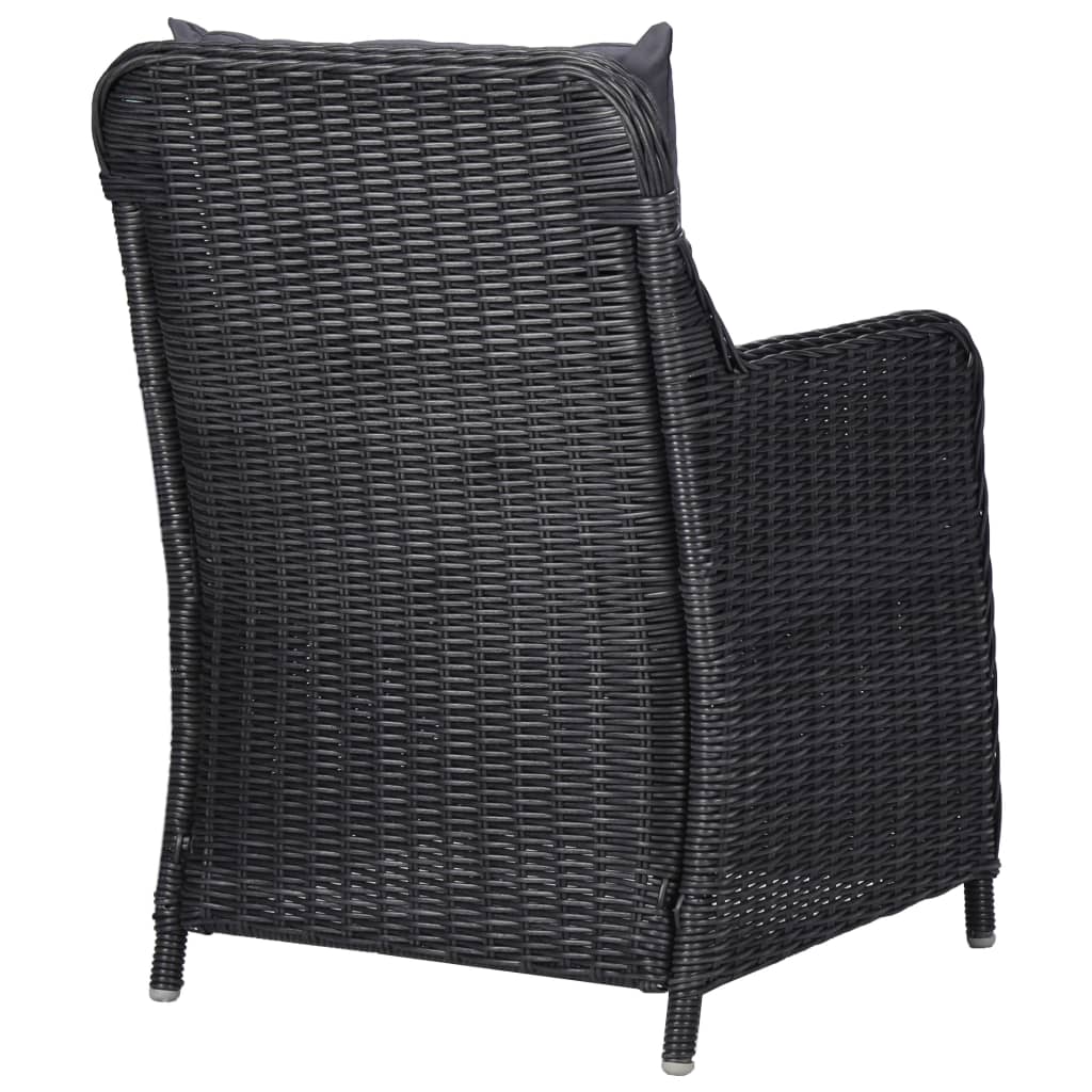 Havestole Med Hynder 2 Stk. Polyrattan - Billede 5