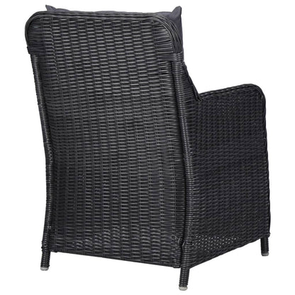 Havestole Med Hynder 2 Stk. Polyrattan - Billede 5