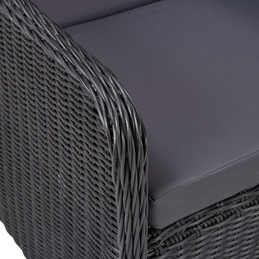 Havestole Med Hynder 2 Stk. Polyrattan - Billede 6
