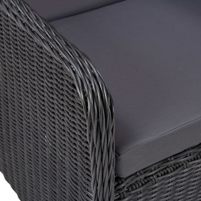 Havestole Med Hynder 2 Stk. Polyrattan - Billede 6