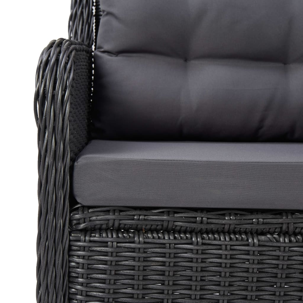 Havestole Med Hynder 2 Stk. Polyrattan - Billede 7