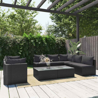 Haveloungesæt Med Hynder Polyrattan