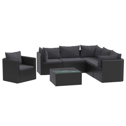 Haveloungesæt Med Hynder Polyrattan