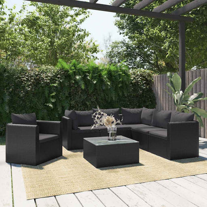 Haveloungesæt Med Hynder Polyrattan