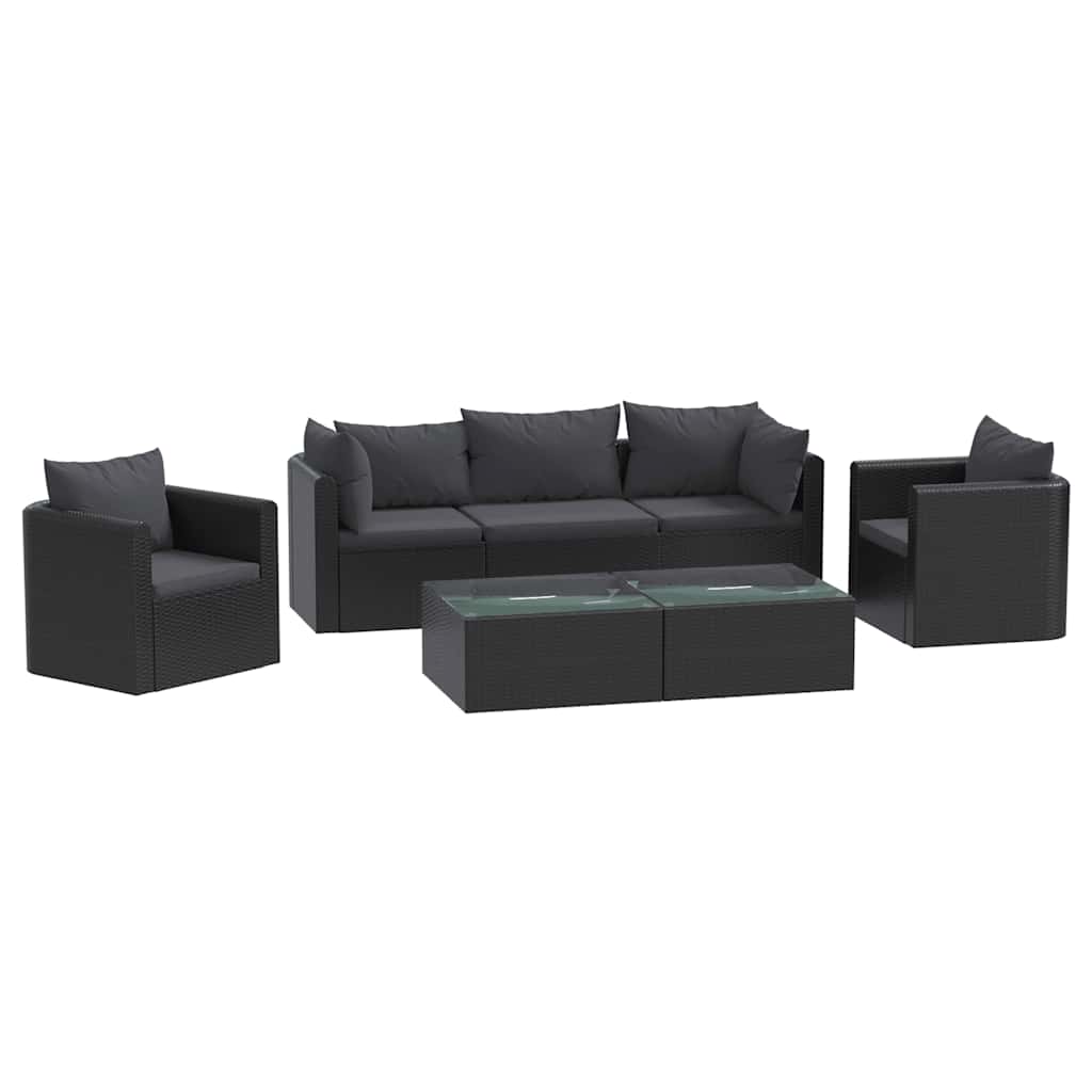 Haveloungesæt Med Hynder Polyrattan