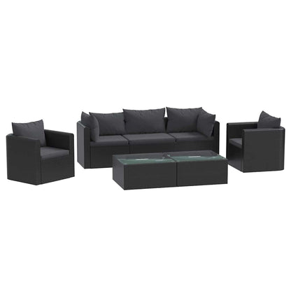 Haveloungesæt Med Hynder Polyrattan