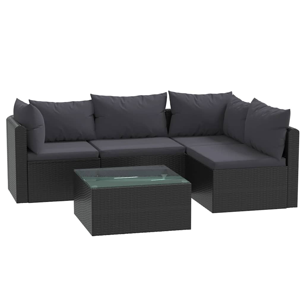Haveloungesæt Med Hynder Polyrattan
