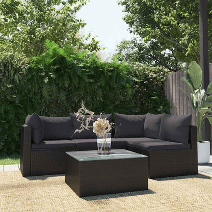 Haveloungesæt Med Hynder Polyrattan
