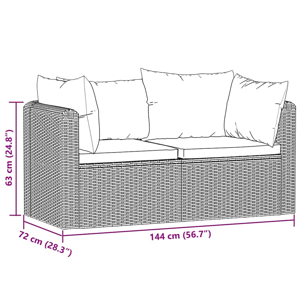Havesofasæt Med Hynder Polyrattan
