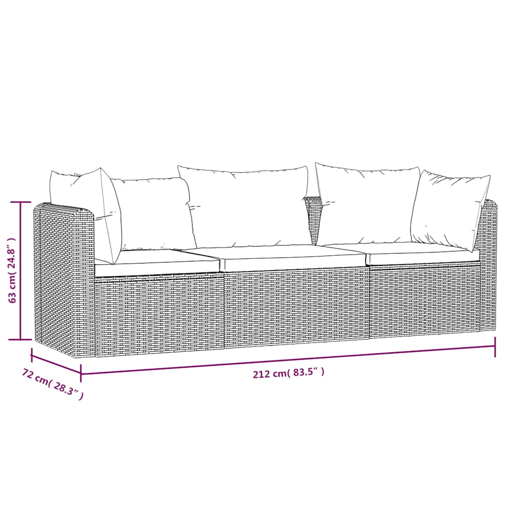 Havesofasæt Med Hynder Polyrattan