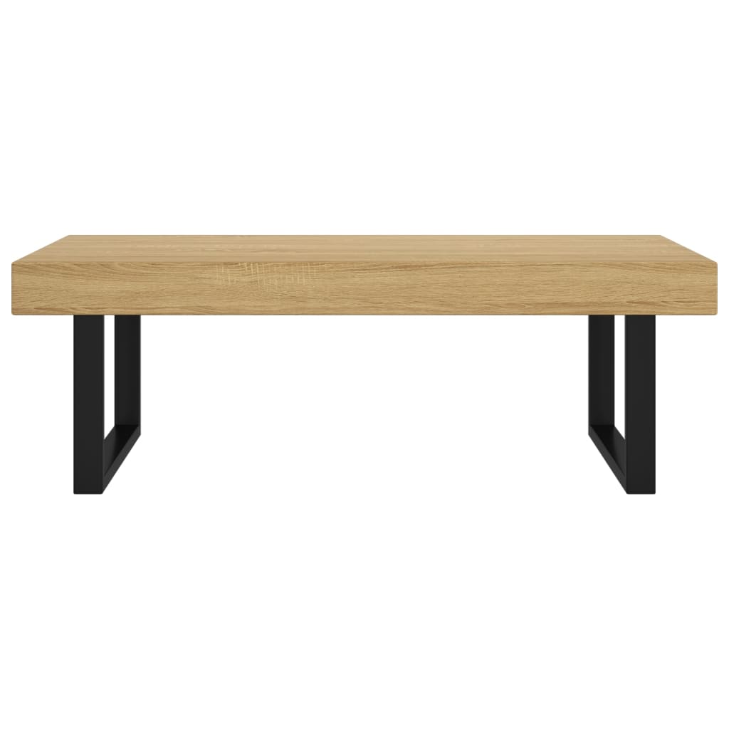 Sofabord 120X60X40 Cm Mdf Og Jern Og Sort