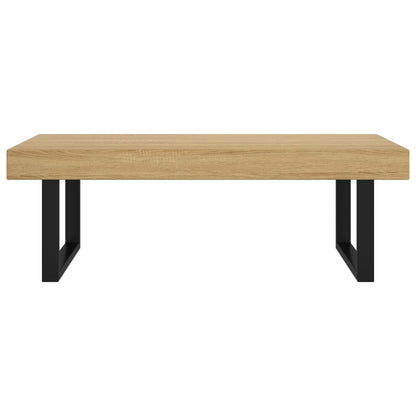 Sofabord 120X60X40 Cm Mdf Og Jern Og Sort