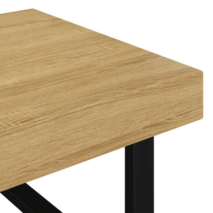 Sofabord 120X60X40 Cm Mdf Og Jern Og Sort