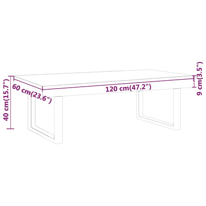 Sofabord 120X60X40 Cm Mdf Og Jern Og Sort