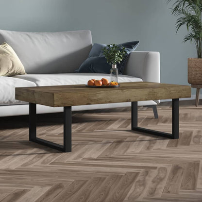 Sofabord 120X60X40 Cm Mdf Og Jern Og Sort