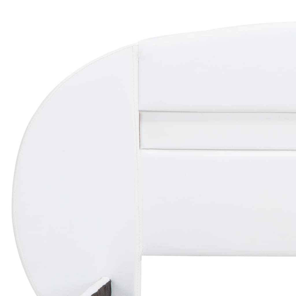 Sengestel Med Led 100X200 Cm Kunstlæder Hvid