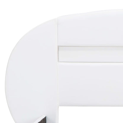 Sengestel Med Led 100X200 Cm Kunstlæder Hvid